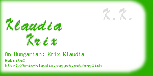 klaudia krix business card